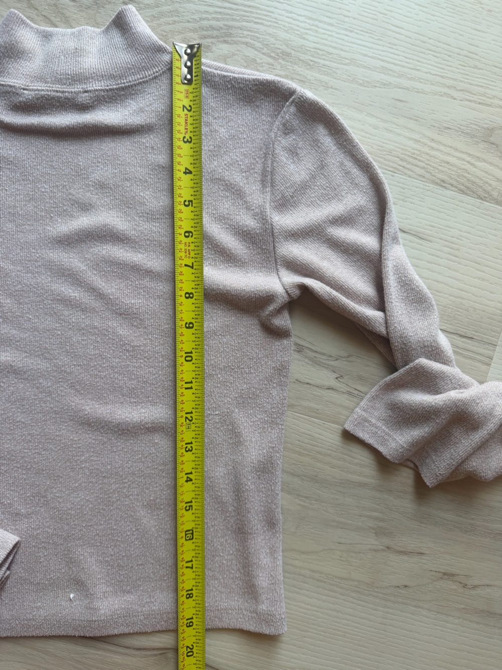 Light Beige ZARA Women's Mock Neck Sweater - Picture 6 of 6